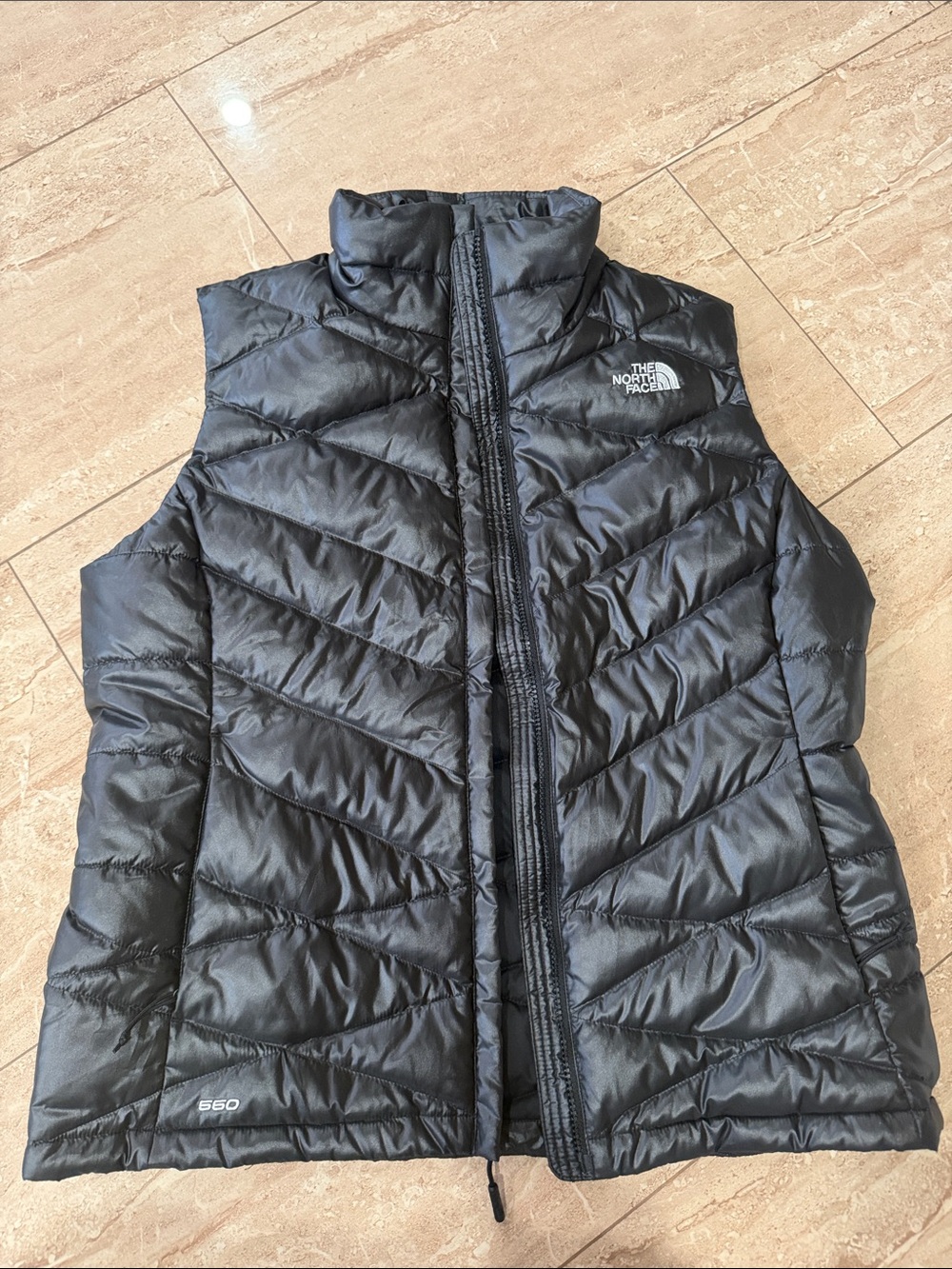The North Face Black Quilted 550 Down Vest
